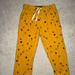 Forever 21 Yellow Patterned Joggers
